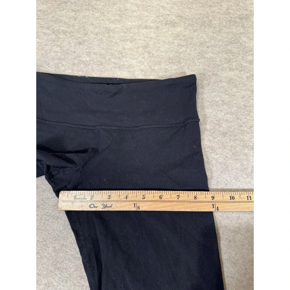 Lululemon Leggings‎ Womens 4 Black Mid Rise Ankle Ruffle Yoga Athletic Gym Pants